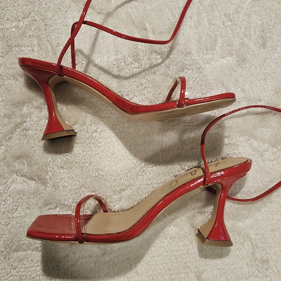 London Rag Red Strappy Sandals Heels Size 9 Y2K 90s Coquette Girl Preppy - Picture 3 of 12
